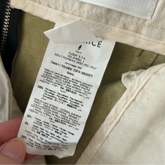 Beatrice B Met Faux Leather Culottes Cream Pants - Picture 9 of 10